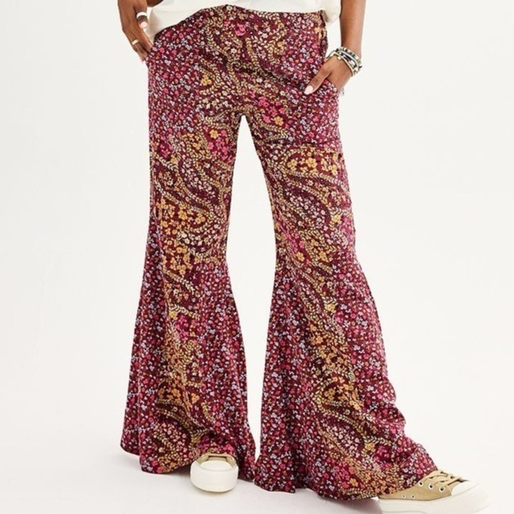 Juniors' SO® Patchwork Flared Pants